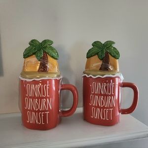 Rae Dunn Summer topper mugs set